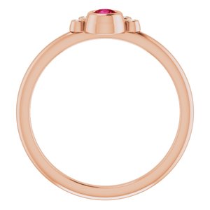 Stackable Bezel-Set Ring