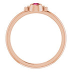 Stackable Bezel-Set Ring