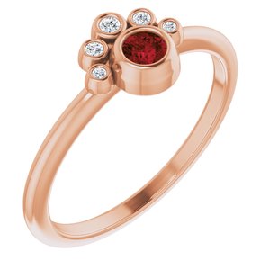 Stackable Bezel-Set Ring