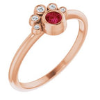 Stackable Bezel-Set Ring