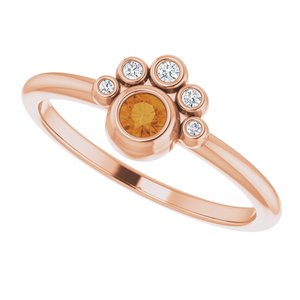 Stackable Bezel-Set Ring