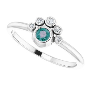 Stackable Bezel-Set Ring