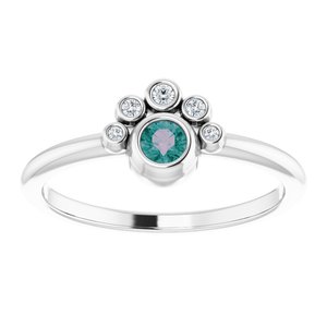Stackable Bezel-Set Ring