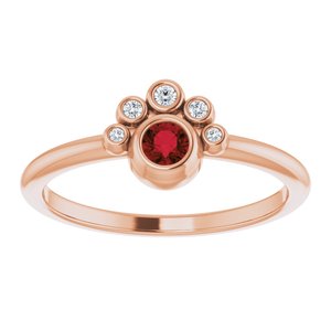 Stackable Bezel-Set Ring