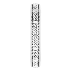 Milgrain Edge Celtic-Inspired Flat Band