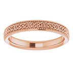 Milgrain Edge Celtic-Inspired Flat Band