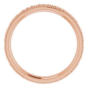 Milgrain Edge Celtic-Inspired Flat Band