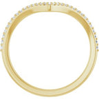 Halo-Style Asymmetric Engagement Ring or Band