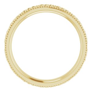 Milgrain Edge Celtic-Inspired Flat Band