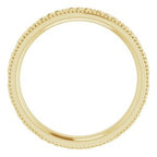 Milgrain Edge Celtic-Inspired Flat Band