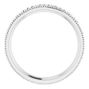 Milgrain Edge Celtic-Inspired Flat Band