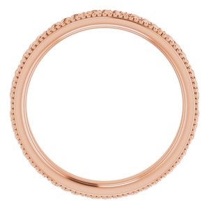 Milgrain Edge Celtic-Inspired Flat Band
