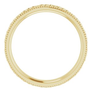 Milgrain Edge Celtic-Inspired Flat Band