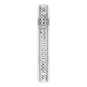 Milgrain Edge Celtic-Inspired Flat Band