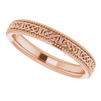 Milgrain Edge Celtic-Inspired Flat Band
