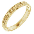 Milgrain Edge Celtic-Inspired Flat Band