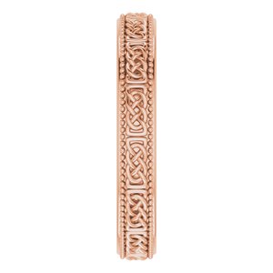 Milgrain Edge Celtic-Inspired Flat Band