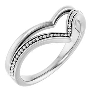 Beaded V Ring