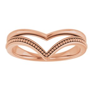 Beaded V Ring