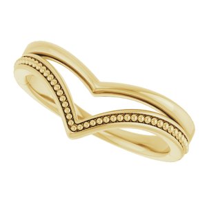 Beaded V Ring