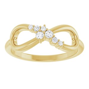 Accented Infinity-Inspired Ring