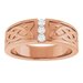 Celtic-Inspired Three-Stone Band