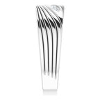 Grooved Accented Ring