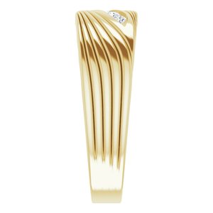 Grooved Accented Ring