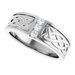 Celtic-Inspired Three-Stone Band