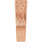 Celtic-Inspired Three-Stone Band
