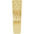 Celtic-Inspired Three-Stone Band