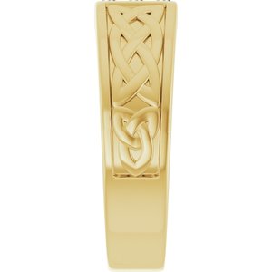 Celtic-Inspired Three-Stone Band