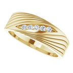 Grooved Accented Ring