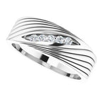 Grooved Accented Ring