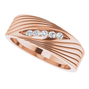 Grooved Accented Ring