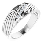 Grooved Accented Ring