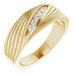 Grooved Accented Ring