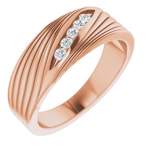 Grooved Accented Ring