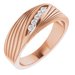 Grooved Accented Ring