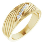 Grooved Accented Ring