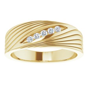 Grooved Accented Ring