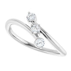 Three-Stone Bypass Ring
