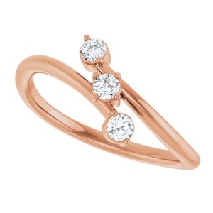 Three-Stone Bypass Ring