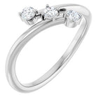Three-Stone Bypass Ring