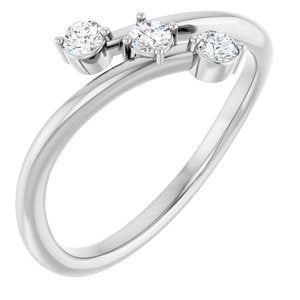 Three-Stone Bypass Ring