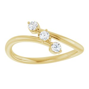 Three-Stone Bypass Ring