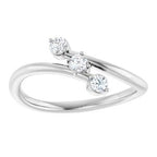 Three-Stone Bypass Ring