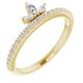 Accented Stackable Crown Ring
