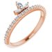 Accented Stackable Crown Ring