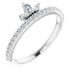 Accented Stackable Crown Ring